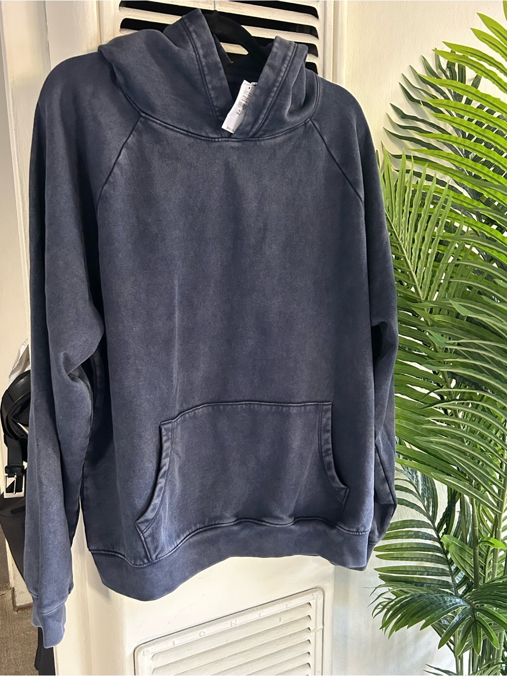 GAP Men's Washed Navy Crewneck Hoodie
